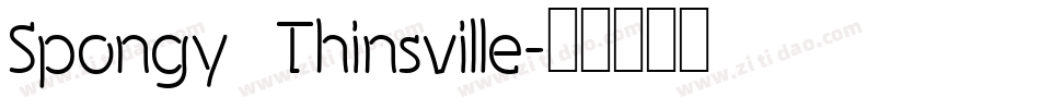 Spongy Thinsville字体转换